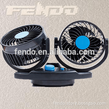 5 inch double head auto oscillating car cooling fan 12v 24v car fan